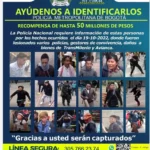 Ofrecen $50 millones de recompensa por agresores de policías de Bogotá