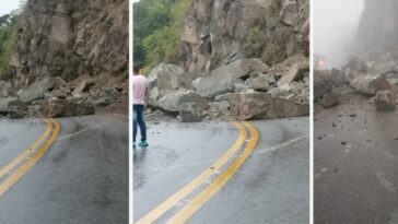 SE PRESENTA DERRUMBE DE ROCAS EN LA VÍA CAMBAO-VIANÍ- CUNDINAMARCA.