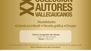 Se amplía el plazo para el concurso Colección de Autores Vallecaucanos