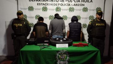 Tres hombres fueron capturados por hurto en la vía Garzón-Agrado