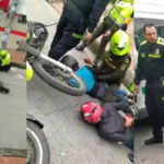 [VIDEO] En Bogotá capturan a ladrones que robaban en motocicleta