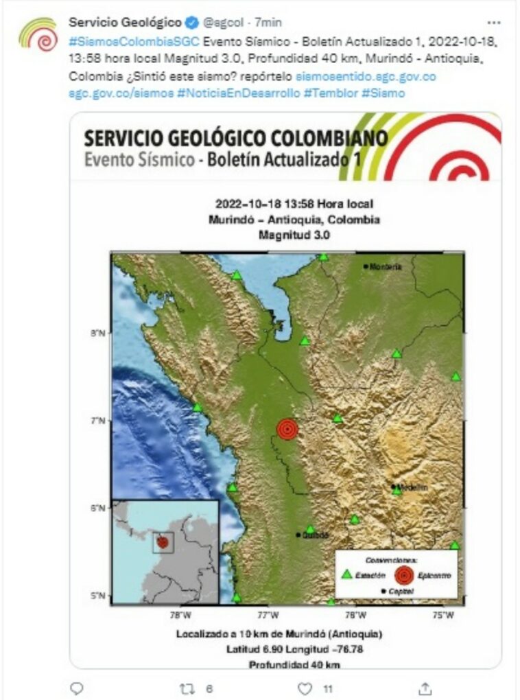 sismo Murindo Antioquia