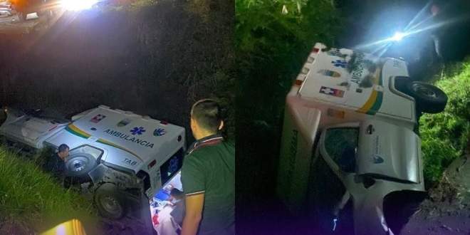 Ambulancia terminó volcado en la vía Gigante – Hobo del Huila