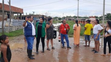 Familias afectadas por las intensas lluvias caídas en el municipio de Maicao