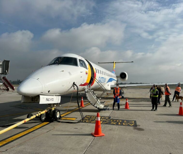 Aterriza en Caracas el primer vuelo de Satena desde Bogotá
