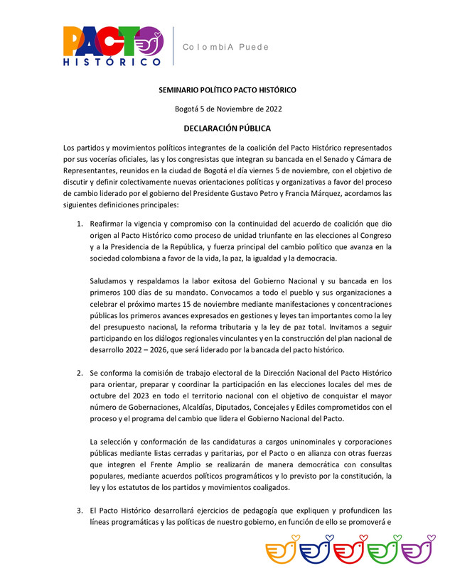 Candidatos en Córdoba no se escogerán a dedo: Pacto Histórico