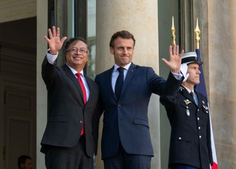 Comenzó la reunión entre el presidente Petro y su homólogo francés, Emmanuel Macron