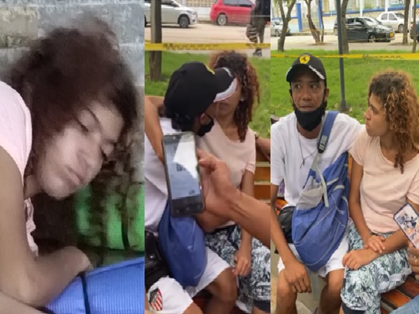 Daniela llevaba varios días desorientada en una plaza en Barranquilla, sus familiares vieron una foto y la reconocieron