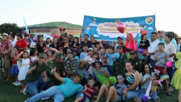 Ejército Nacional llevó alegría y diversión a niños  de Maní