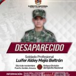 Ejército confirmó desaparición de un soldado en Arauca