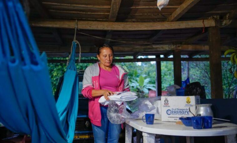 Familias de Pore reciben ayudas humanitarias por parte de la Gobernación de Casanare