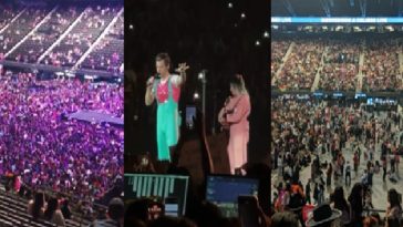 Harry Styles tuvo que parar su show y pedirle calma a sus fans en Bogotá, hubo caos y desmayos por riesgo de estampida