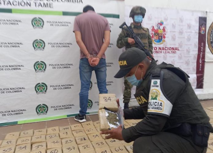 Incautan 100 kilos de marihuana ocultos en un vehículo y una persona capturada En Arauca