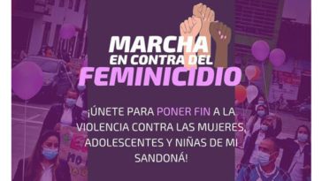 Invitaron a la marcha contra el feminicidio en Sandoná