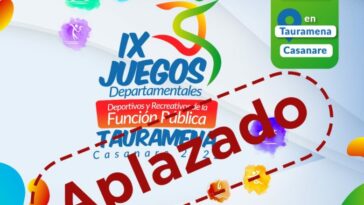 Juegos Departamentales Deportivos y Recreativos de Función Pública en Tauramena Casanare, fueron aplazados para el mes de diciembre 