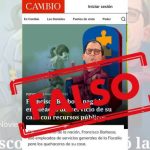 La Fiscalía General de la Nación se permite desmentir la información falsa y tendenciosa emitida por el portal de noticias Cambio