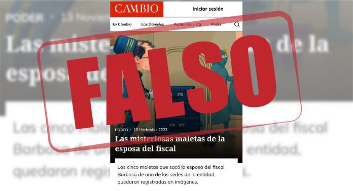 La Fiscalía desmiente información divulgada por el portal de internet Cambio donde recientemente han publicado noticias falsas