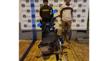 Lo capturó la policía con moto robada