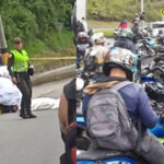 Motociclista murió en la autopista Medellín – Bogotá: vía cerrada