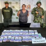 Mujer fue capturada con más de $170 millones de las disidencias