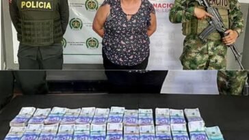 Mujer fue capturada con más de $170 millones de las disidencias
