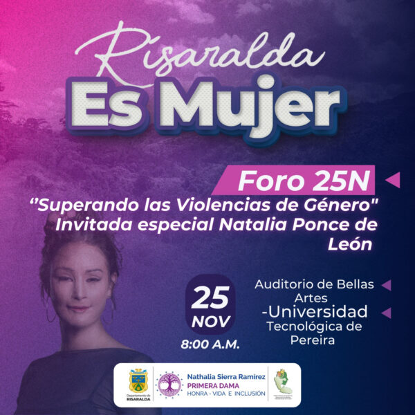 Natalia Ponce de León estará en Pereira el 25 de noviembre en Foro 25N