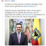 Orlando Santiago Cely es el nuevo gerente general de Transmilenio