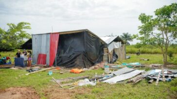 La vivienda colapsó y la familia quedó en situación difícil