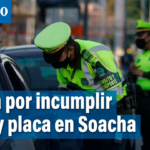 Policía cobrará hasta $ 500 mil por infractores de pico y placa en Soacha