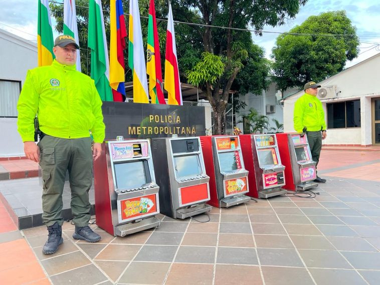 Policía en Neiva realiza actividades de control a máquinas de juegos de azar