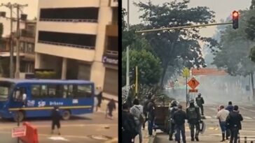 VIDEOS. Enfrentamientos entre Esmad y estudiantes en Bogotá