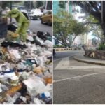 bulevar de basura de río de iluminación