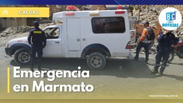 Bomberos atendieron emergencia en Marmato que dejó atrapado a un minero