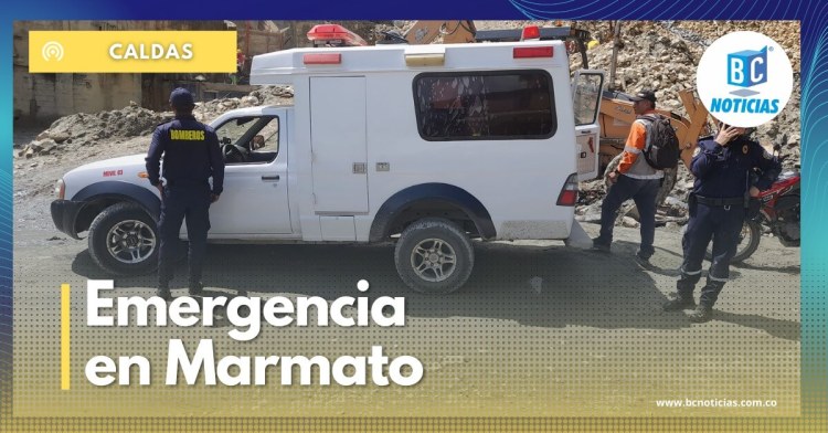 Bomberos atendieron emergencia en Marmato que dejó atrapado a un minero
