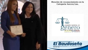 Dunnia Madyuri Zapata Machado, Juez Cuarta Administrativa del Circuito de Quibdó, recibió merecido reconocimiento, por parte de la Comisión Nacional de Género de la Rama Judicial.
