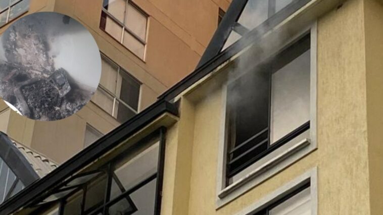 En el sexto piso de un edificio se registró un incendio estructural en Manizales