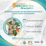 Este lunes Cartagena conmemora la III edición del Día Internacional de la lucha contra la corrupción  