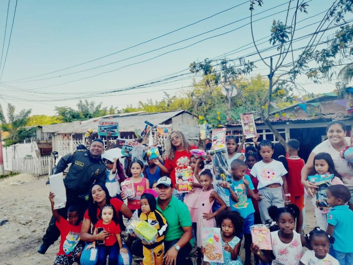Fundación Cartagena Segura llevó la felicidad de la Navidad a Loma Fresca, Nariño y otros sectores