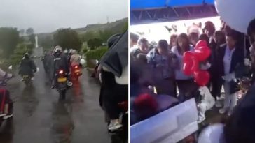 «Hasta el cielo te llora»: Con caravana, globos y lluvia, despidieron al pequeño Palillín en Pasto