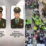 José Alirio y Gustavo David, los dos policías baleados por delincuentes en medio de una persecución en Bogotá