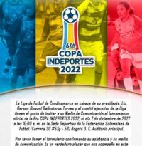 Lanzamiento de la 6ta versión de la Copa Indeportes Cundinamarca 2022