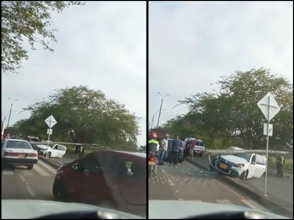 Otro accidente en la lista: perdió el control y chocó contra el poste, en Avenida Cañasgordas