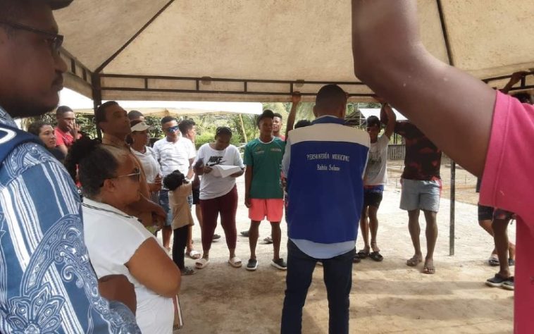 Personería municipal de Bahía Solano, realizo visita de seguimiento al contrato de construcción de polideportivo en el Barrio Onetty.