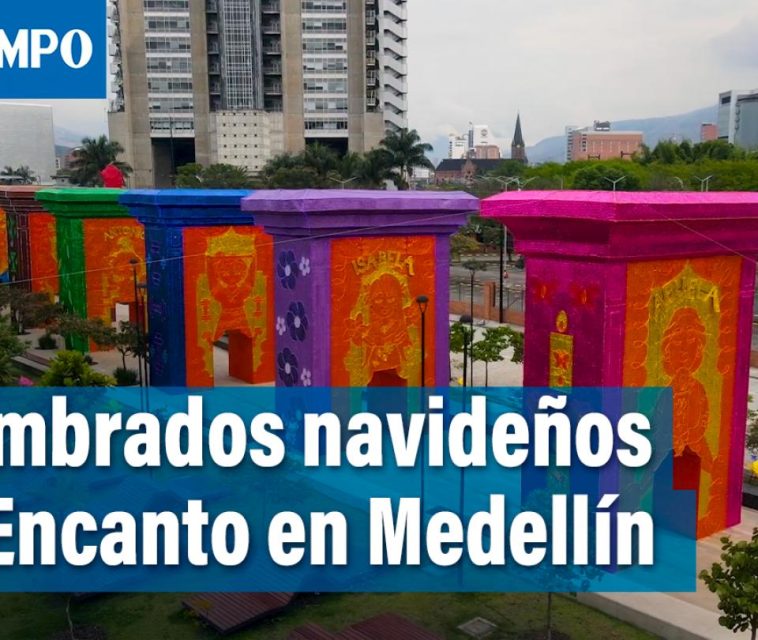 Se encienden los alumbrados navideños de Encanto en Medellín