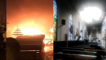 Se incendió la iglesia Nuestra Señora del Carmen de Salento