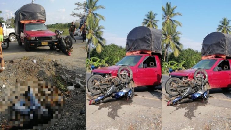 Un camión arrolló a una pareja de motociclistas en la vía hacia Lorica