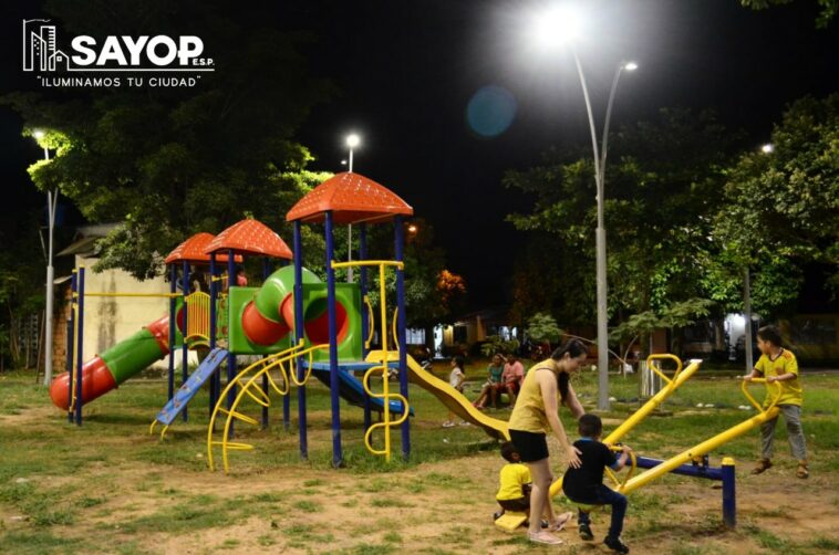 21 barrios de Yopal han estrenado alumbrado en sus parques