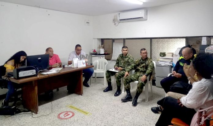 Aspecto del Consejo de Seguridad, realizado en el municipio de Maicao.