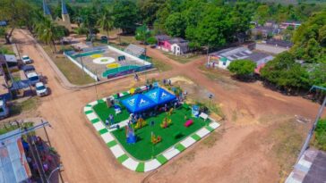 Aguas de Cartagena y Consejo Comunitario entregan parque biosaludable en Puerto Badel (Arjona)
