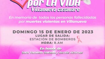 Comunidad de Villanueva marchará por la vida